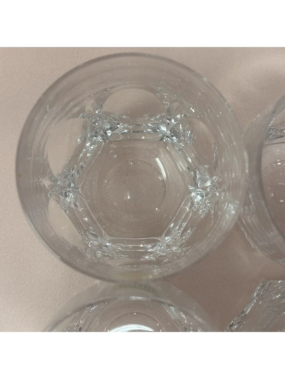 VTG Atlantis Crystal Glasses RARE Sara Old Fashioned Hand Blown Cut Set of 4 NEW
